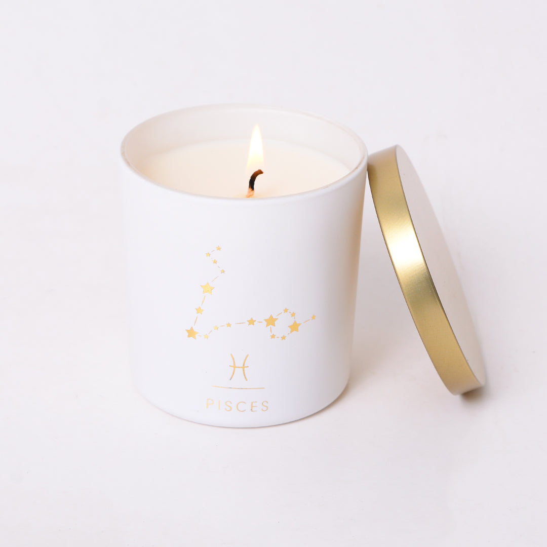 Pisces Zodiac Scented Jar Candle