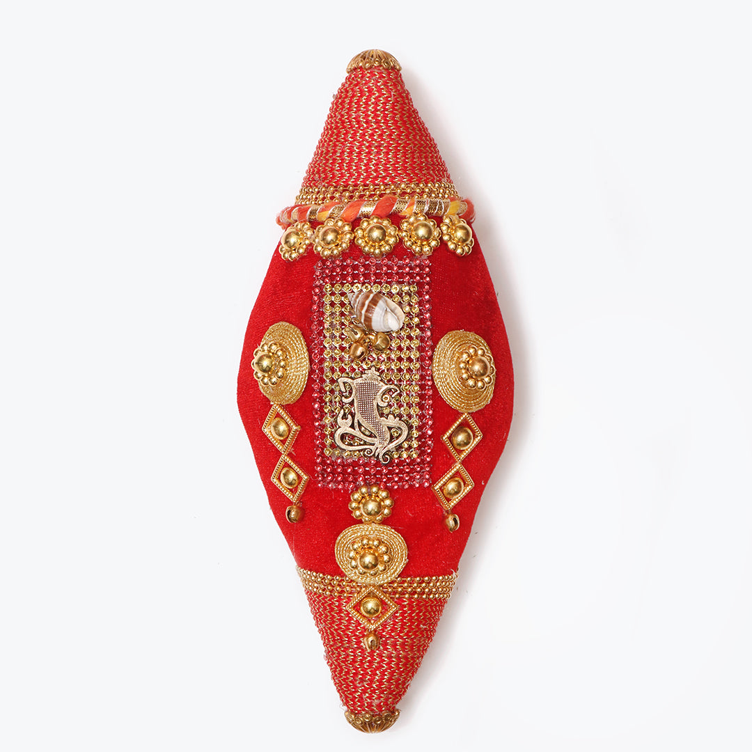 Red Embellished Coconut