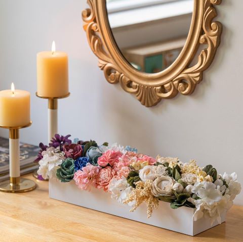 Handmade dried flower table decor