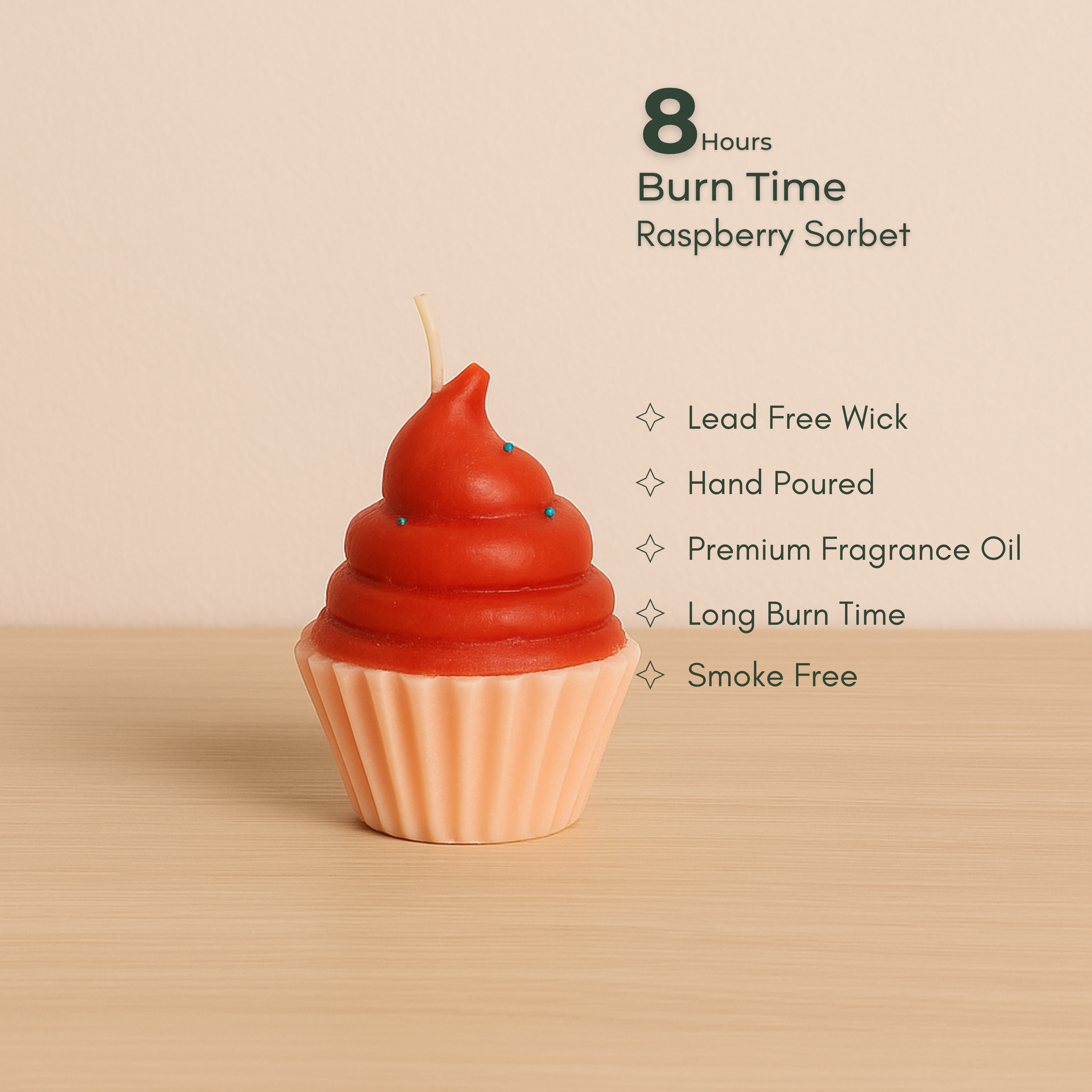 Raspberry Cupcake Candle