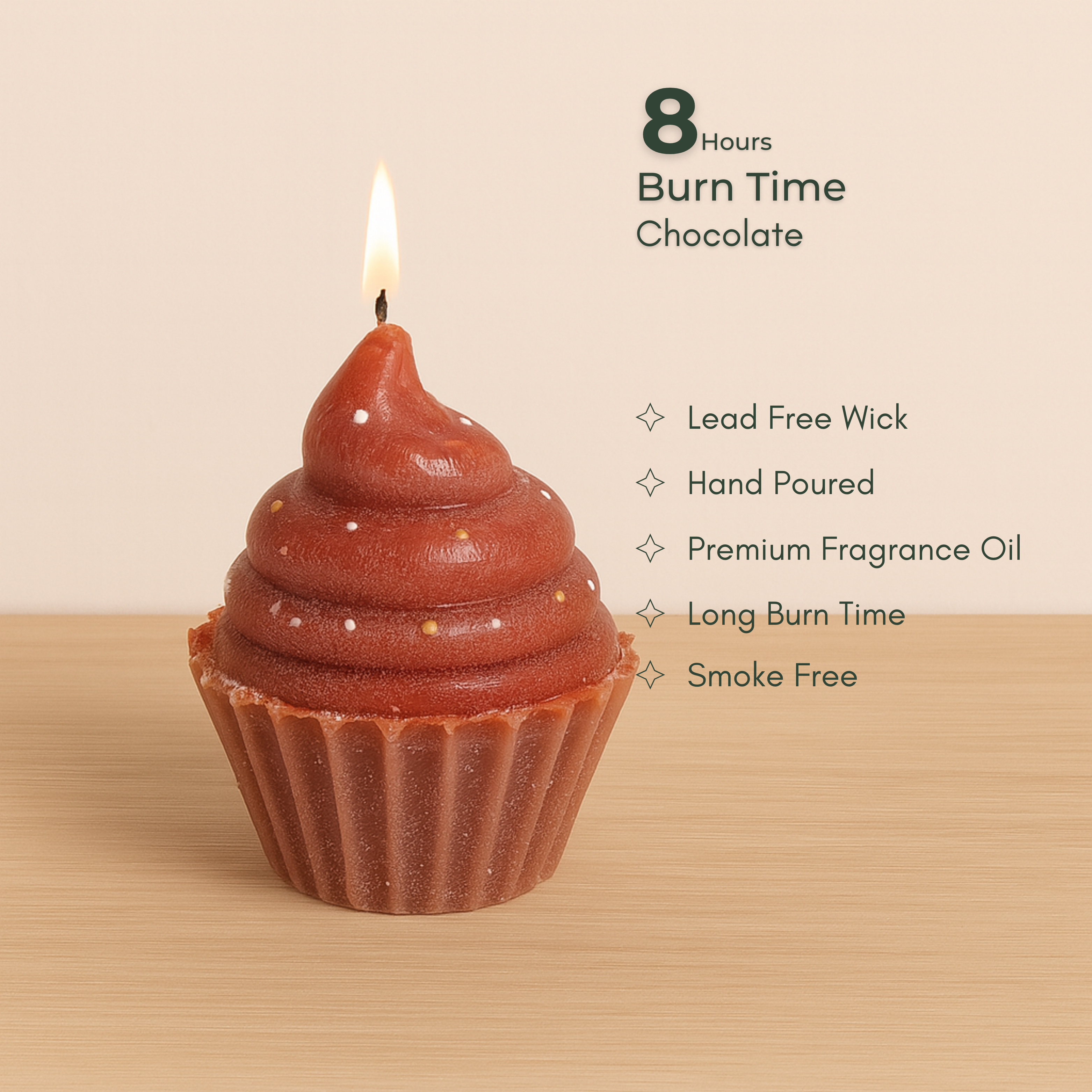 Chocolate Cupcake Candle