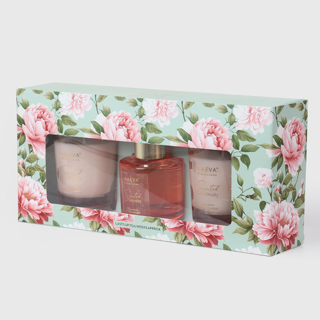 Scented Serenity Reed Diffuser & Candle Gift Set