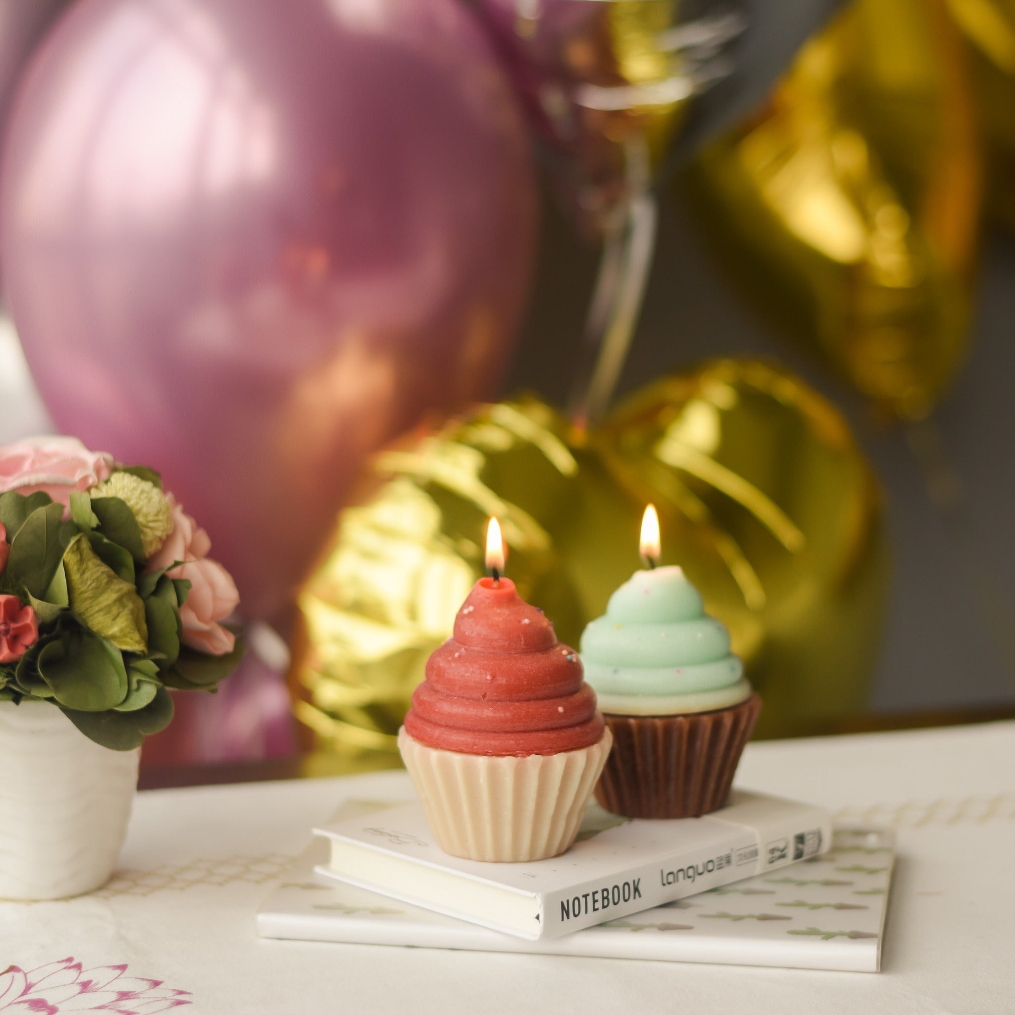 Raspberry Cupcake Candle