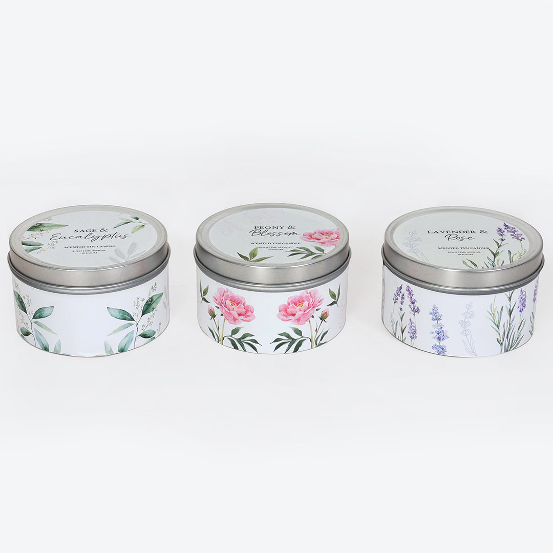 Festive Assorted Scented Tin Candles - Ver 1