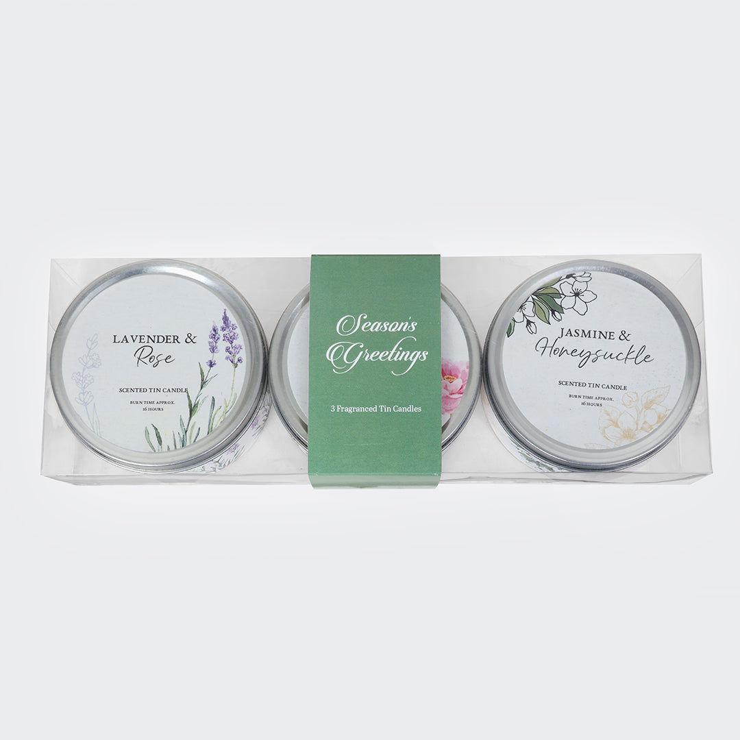 Festive Assorted Scented Tin Candles - Ver 2