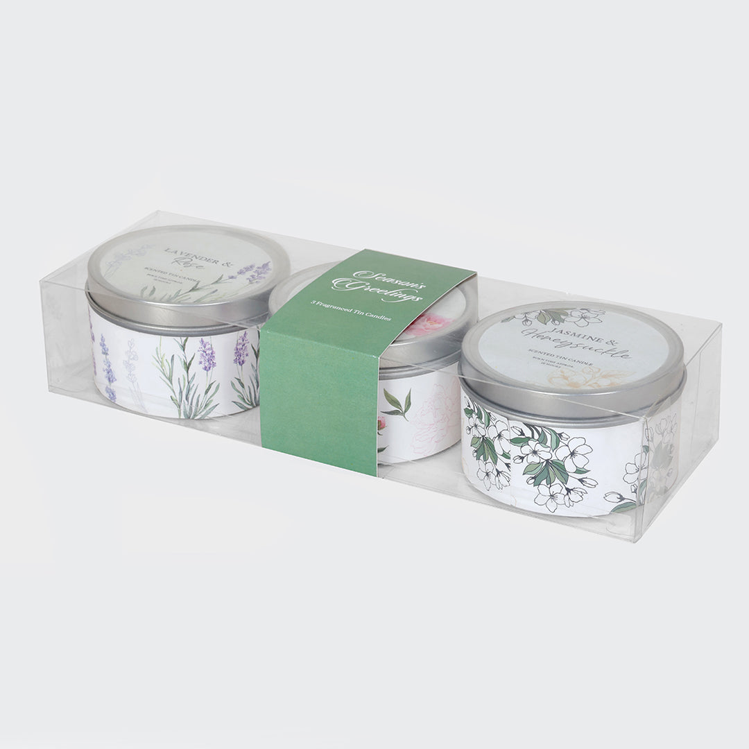 Festive Assorted Scented Tin Candles - Ver 2