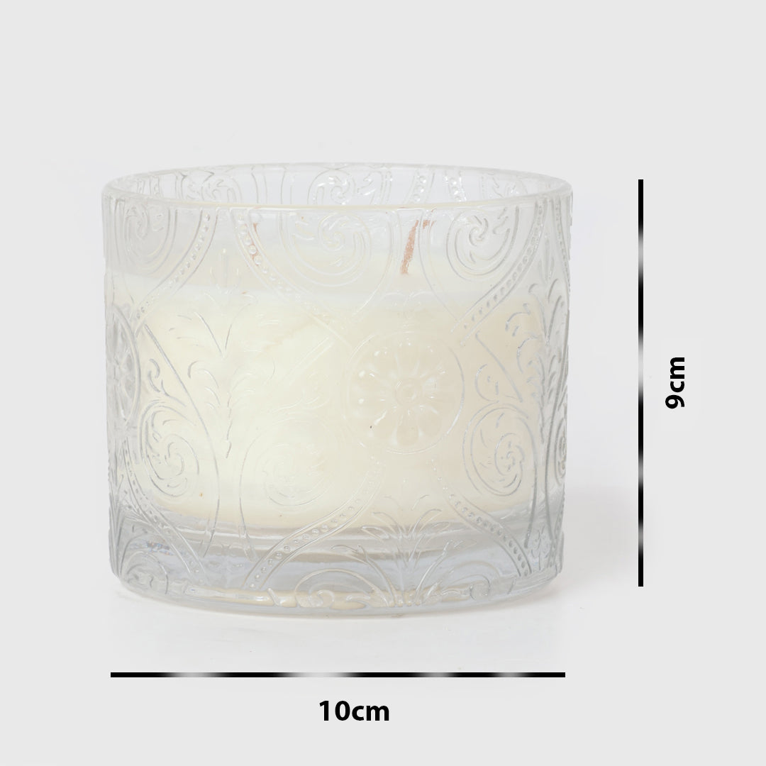 Scented Serenity Hollywood Embossed Glass Candle