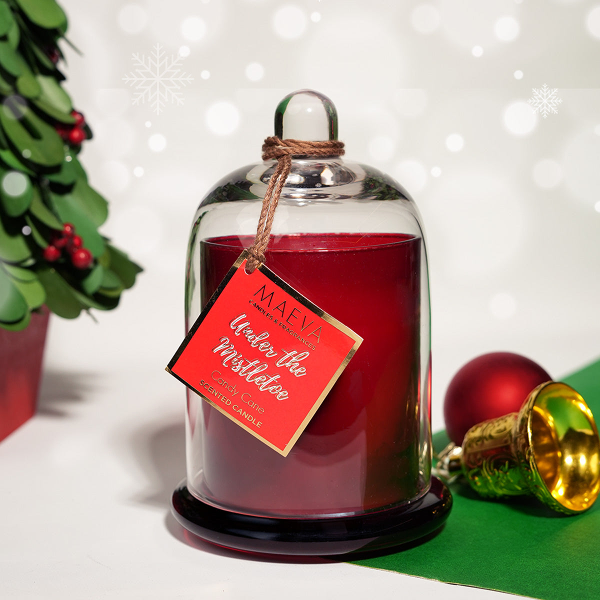 Christmas Cloche Jar Candle