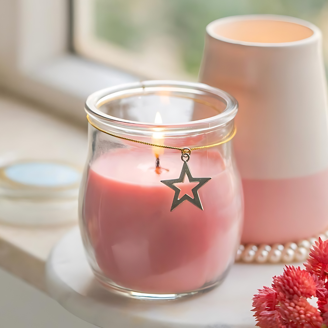 Cupid & Psyche 10 Oz Candle | Rose Scented Candle in Glass Jar | Special Room Candles for Valentine's Day Celebration