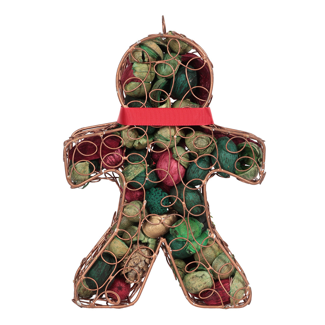 Gingerbread Man Metal Cage Potpourri
