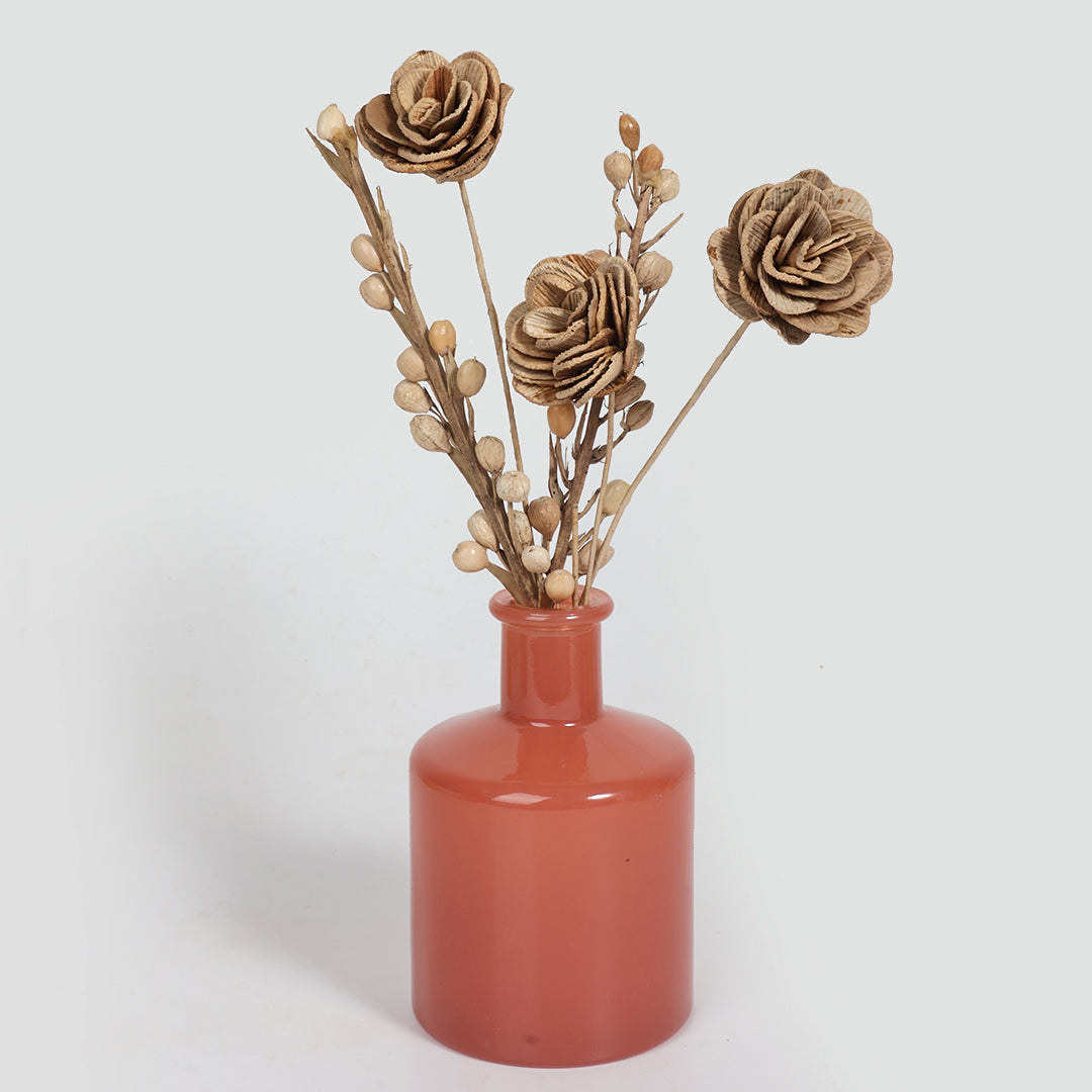 Glass Flower Vase- Rose