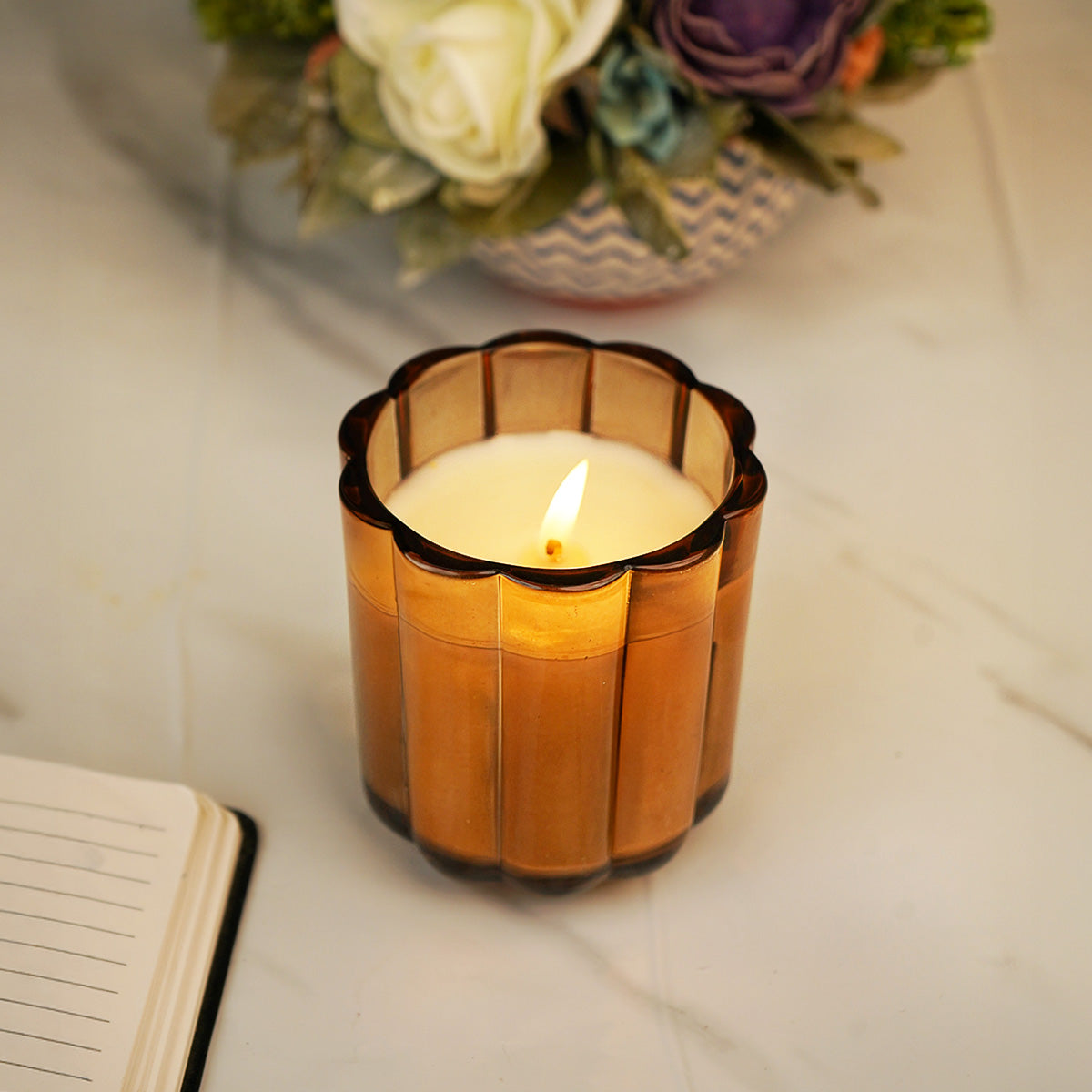 Harvester’s Hearth Scalloped Candle