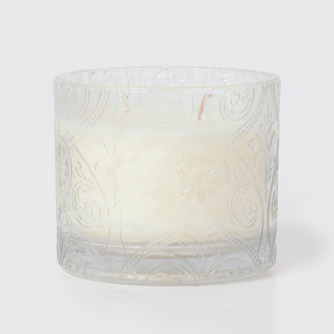 Scented Serenity Hollywood Embossed Glass Candle