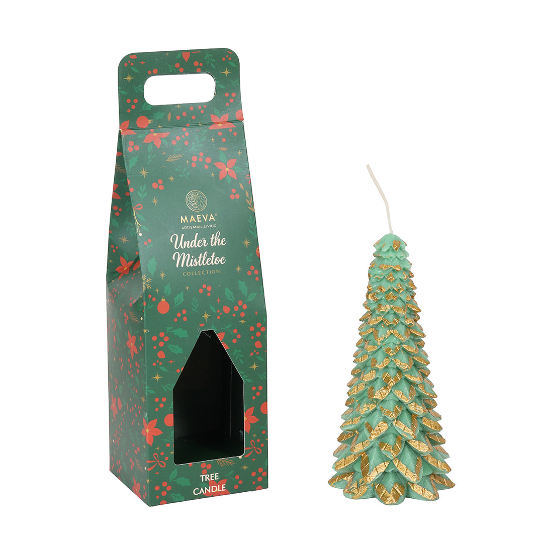 Green Christmas Tree Candle