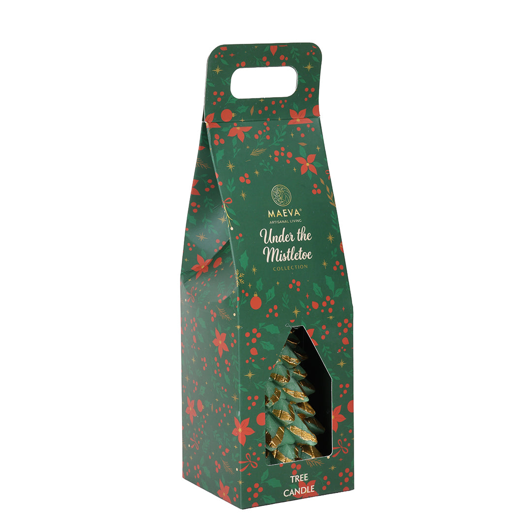 Green Christmas Tree Candle