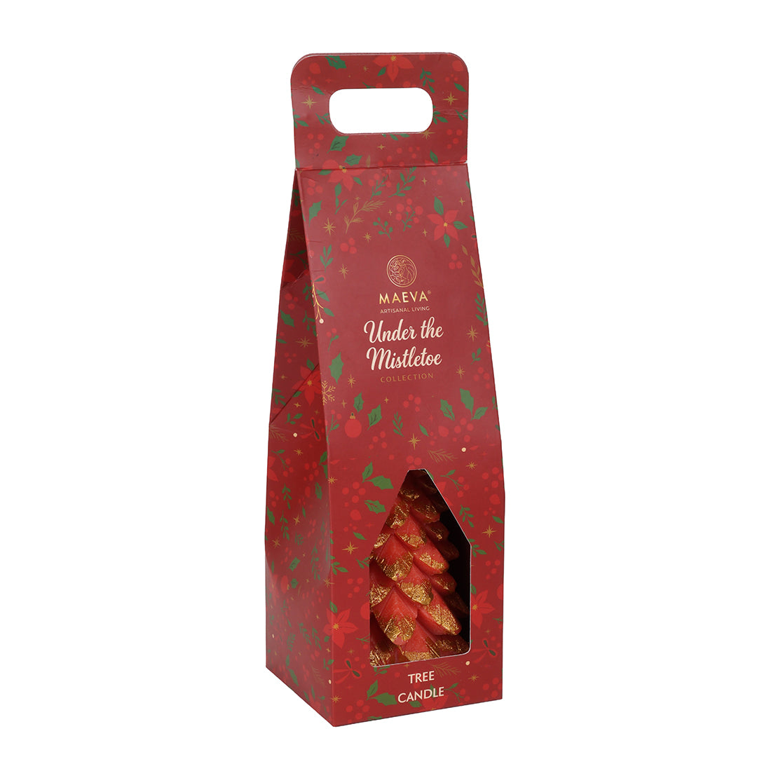 Red Christmas Tree Candle