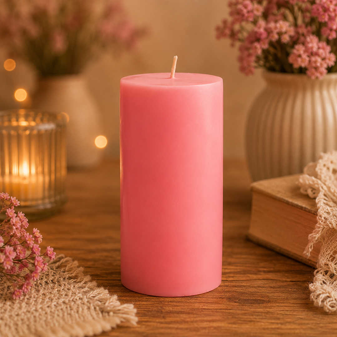 Cupid & Psyche Pillar Candle - L