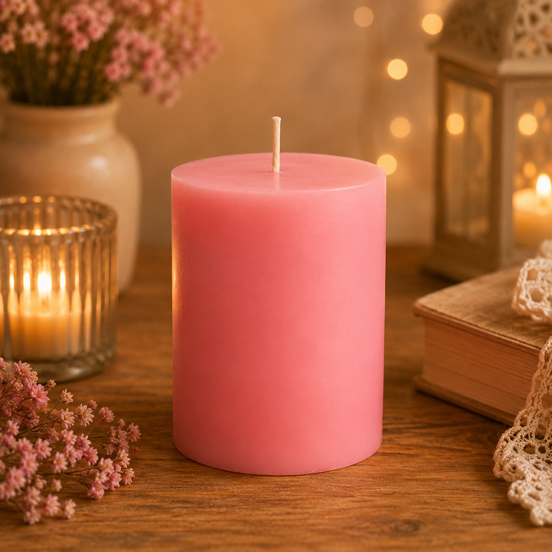 Cupid & Psyche Pillar Candle - S