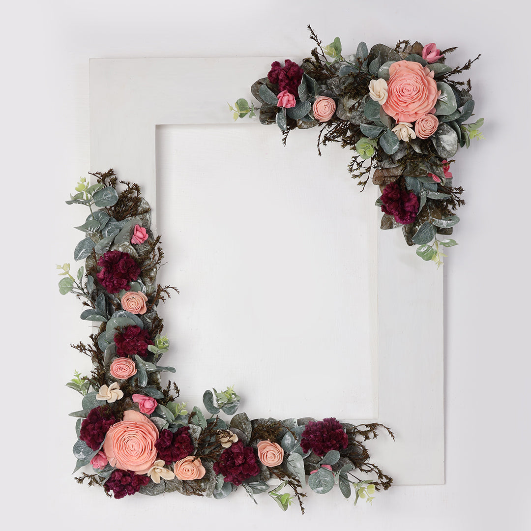 Parisian Beauty dried flowers floral frame 
