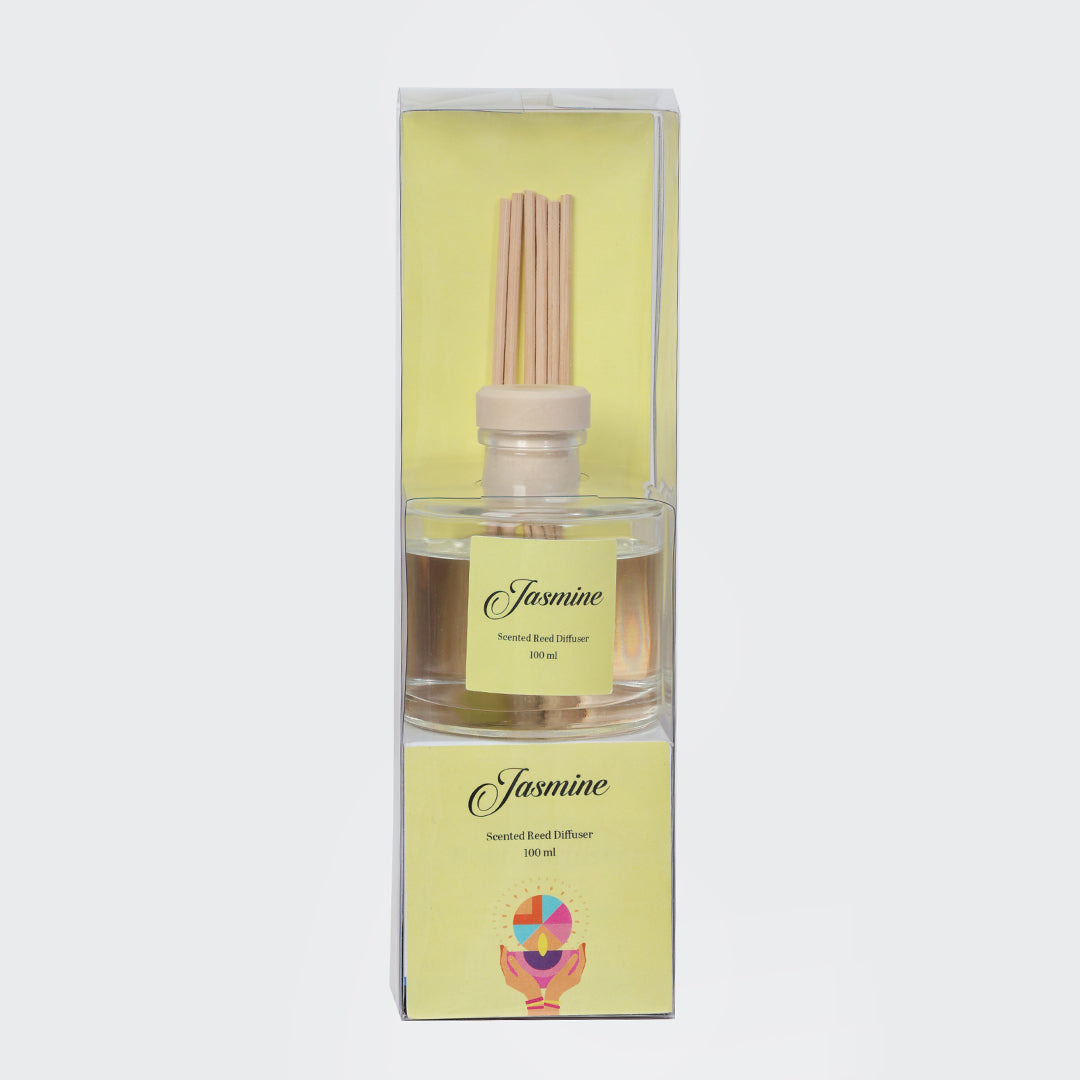 Jasmine Diffuser | Reed Diffusers for Bedrooms, Workremove spaces, Offices, and Yoga/meditation Studios | Aromatherapy Diffusers