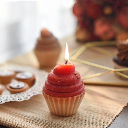 Raspberry Cupcake Candle