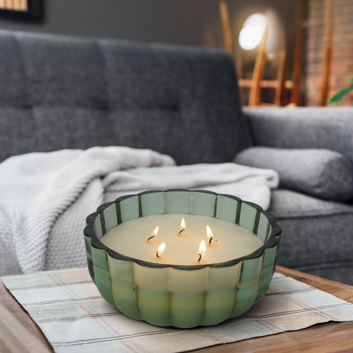 Cinder Apple Scalloped Candle