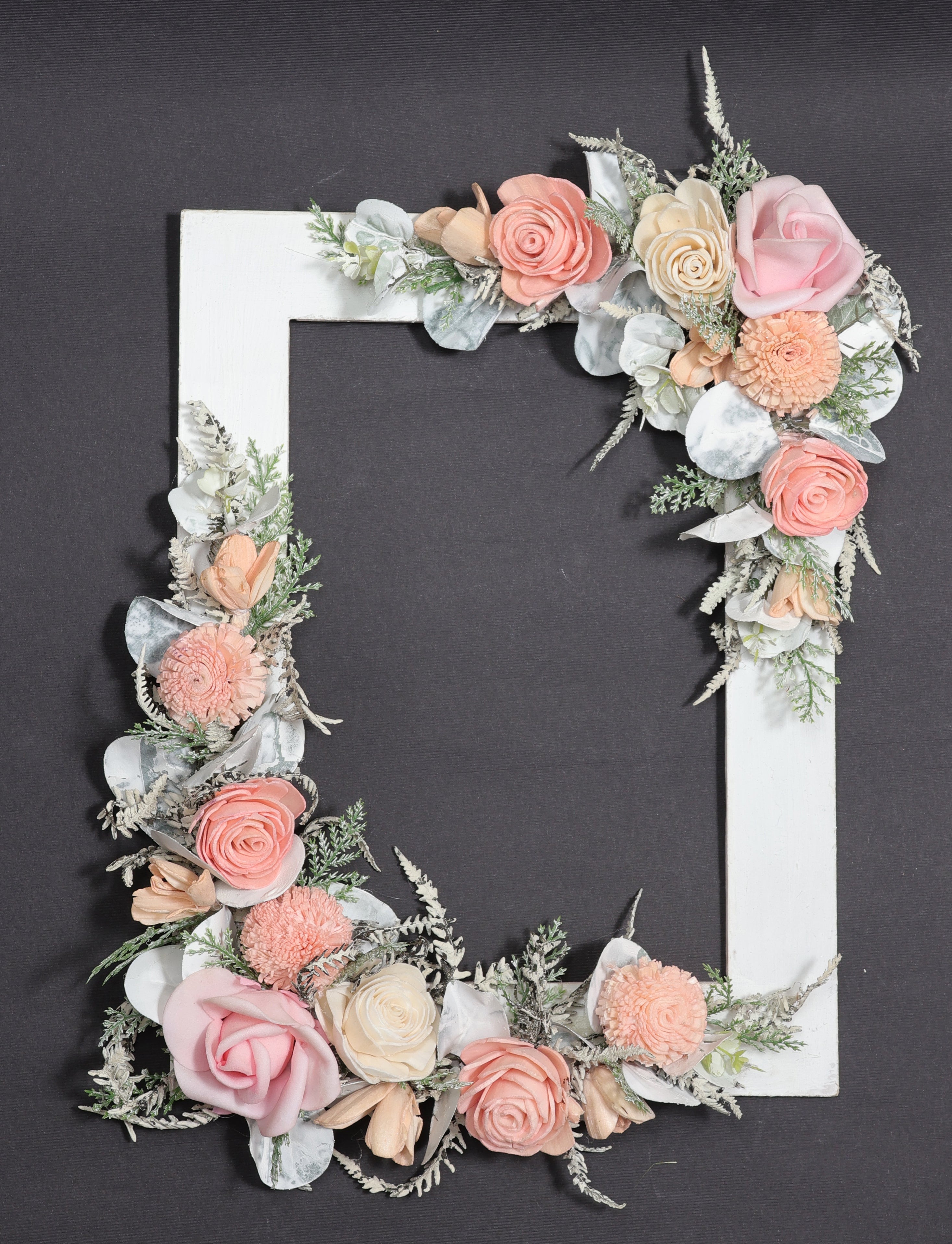 White Royalty Floral Frame