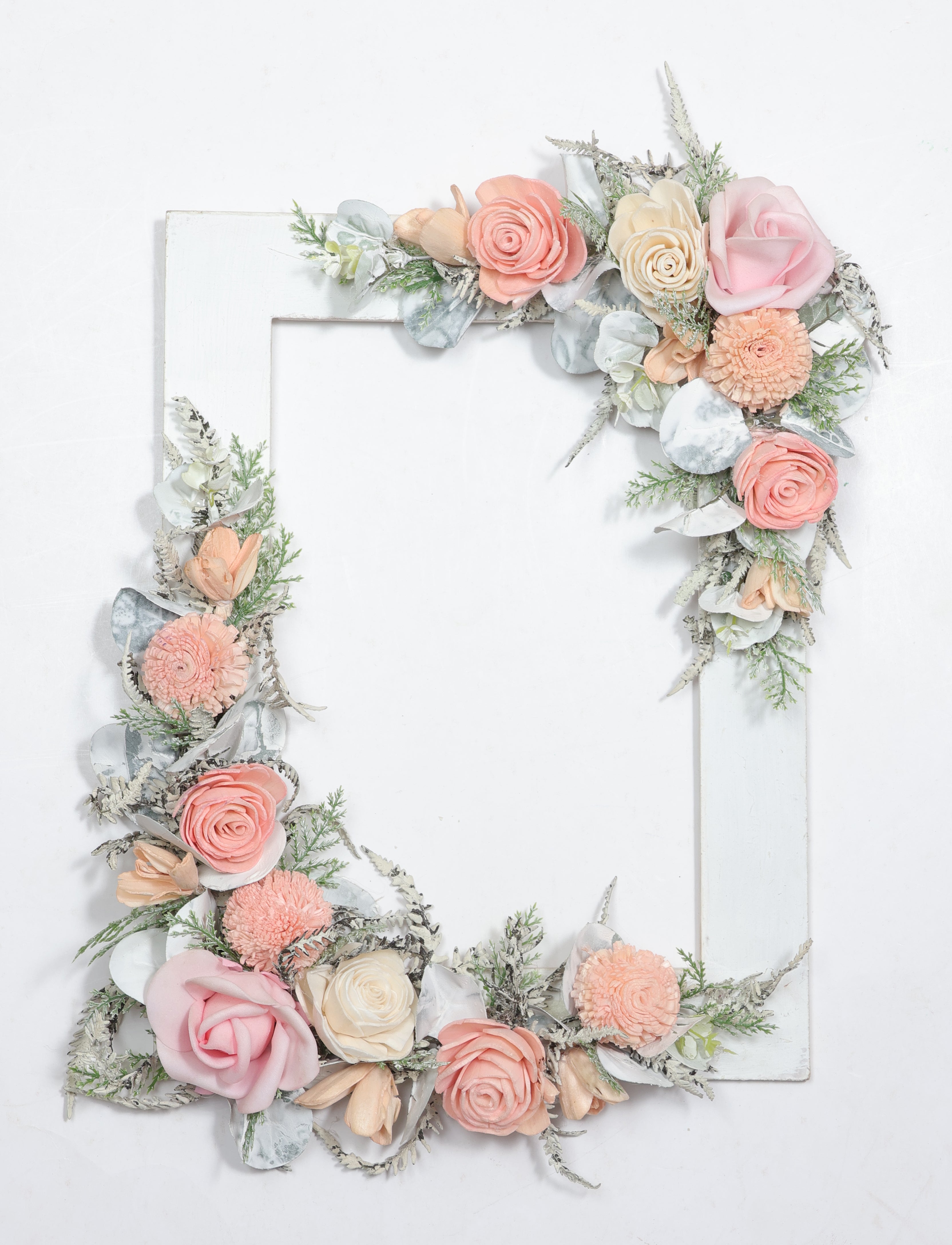 White Royalty Floral Frame