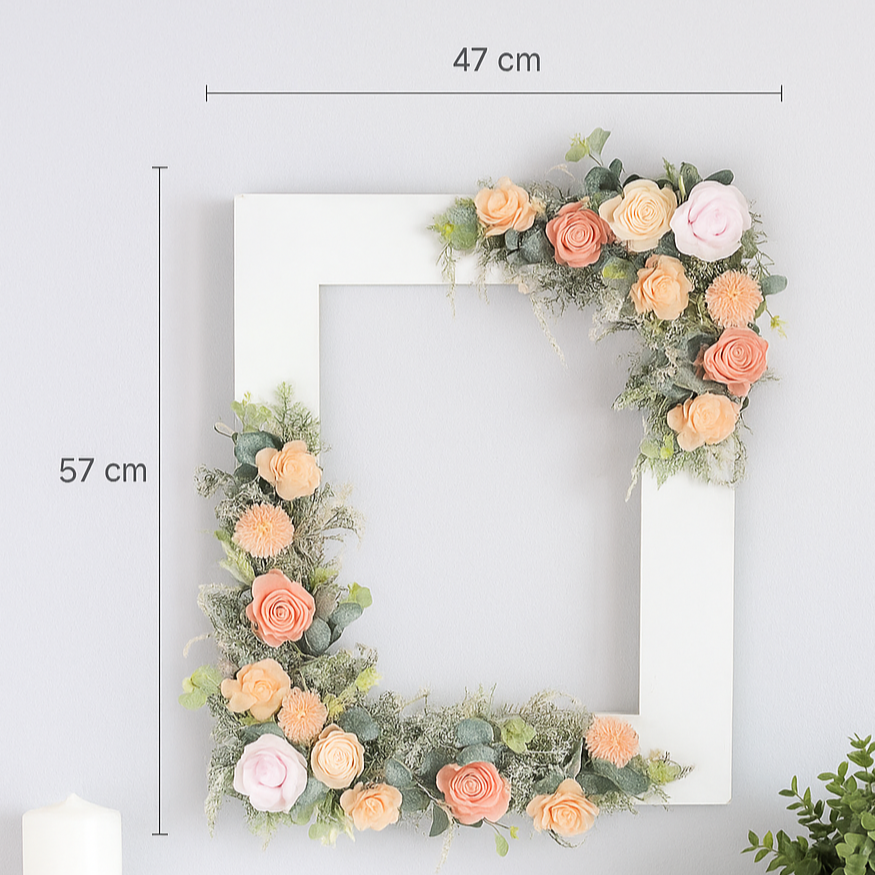 White Royalty Floral Frame