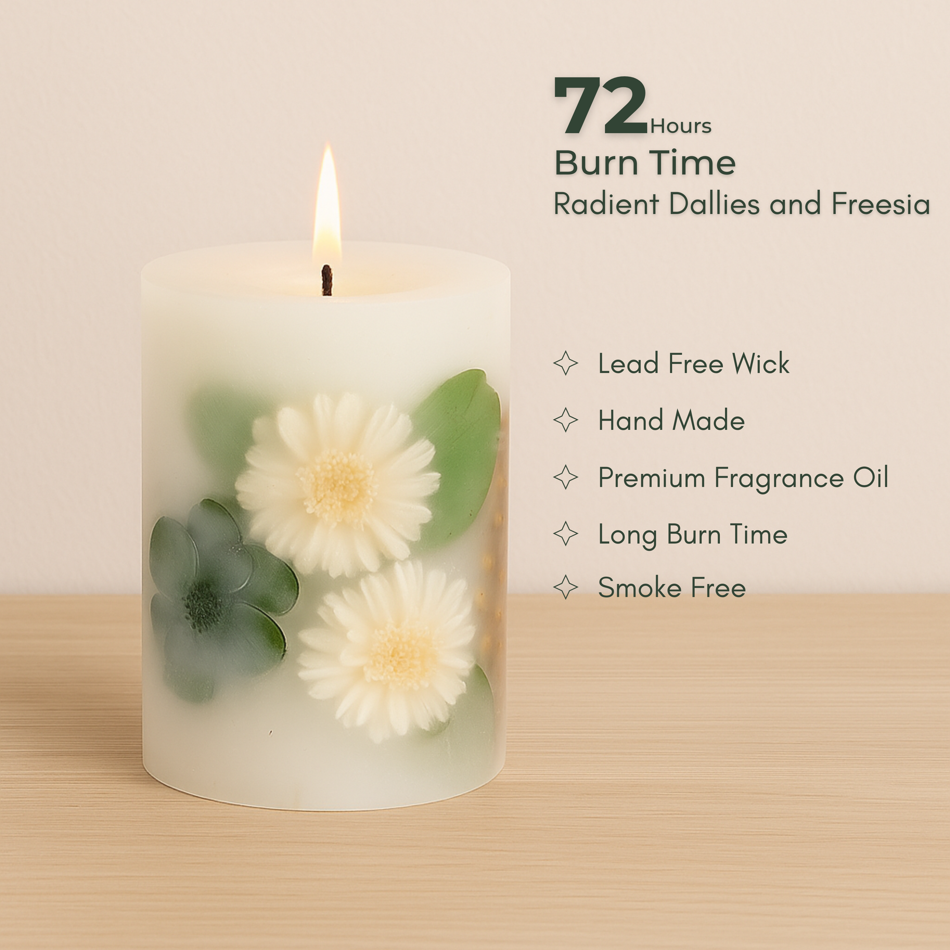 Snow Freesia Botanical Candle