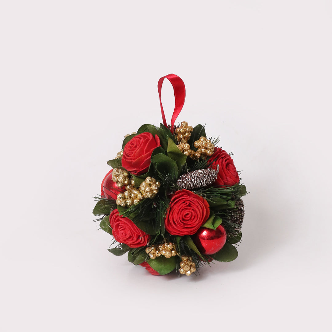 Rosy Red Bauble Decor