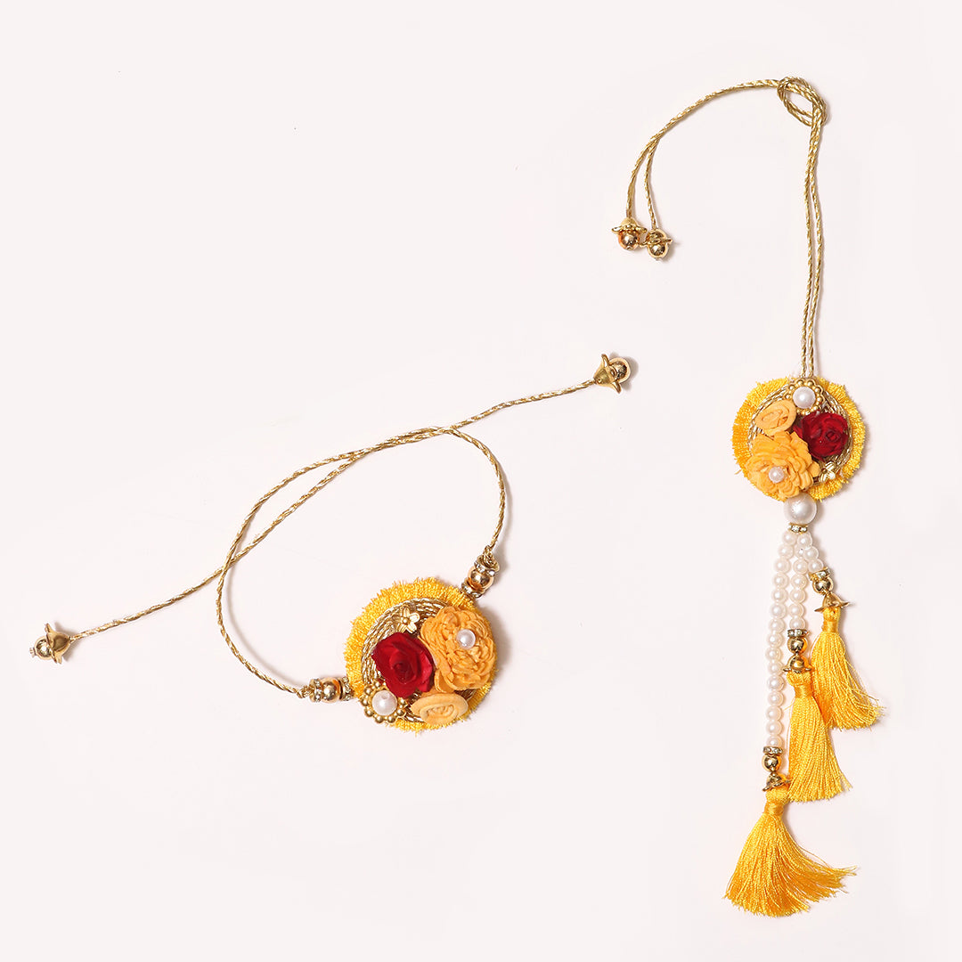 Gulbahaar Gold Rakhi - COUPLE