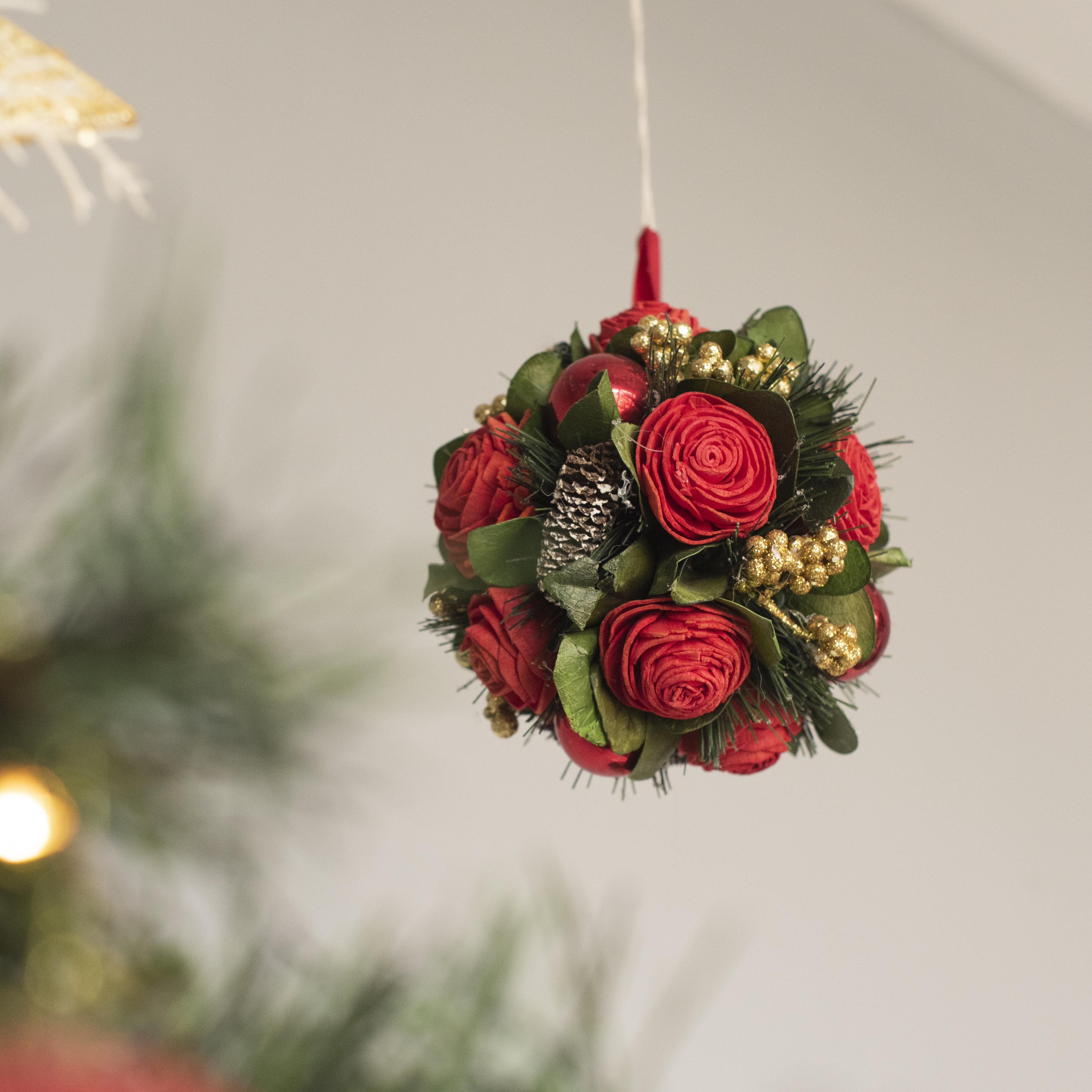 Rosy Red Bauble Decor