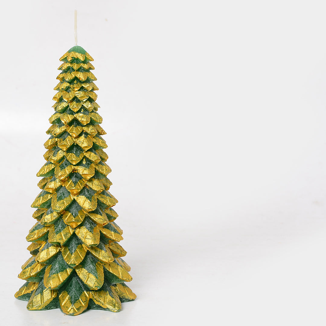 Green Christmas Tree Candle