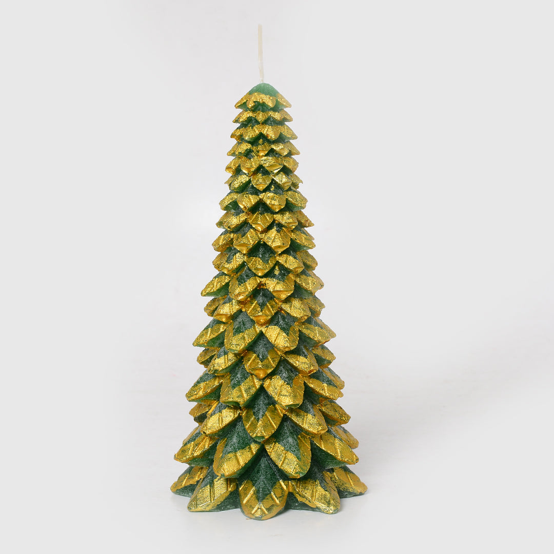 Green Christmas Tree Candle