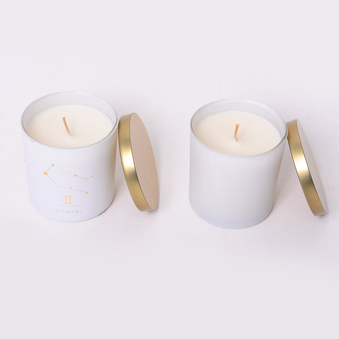 Gemini Zodiac Scented Jar Candle - Set of 2