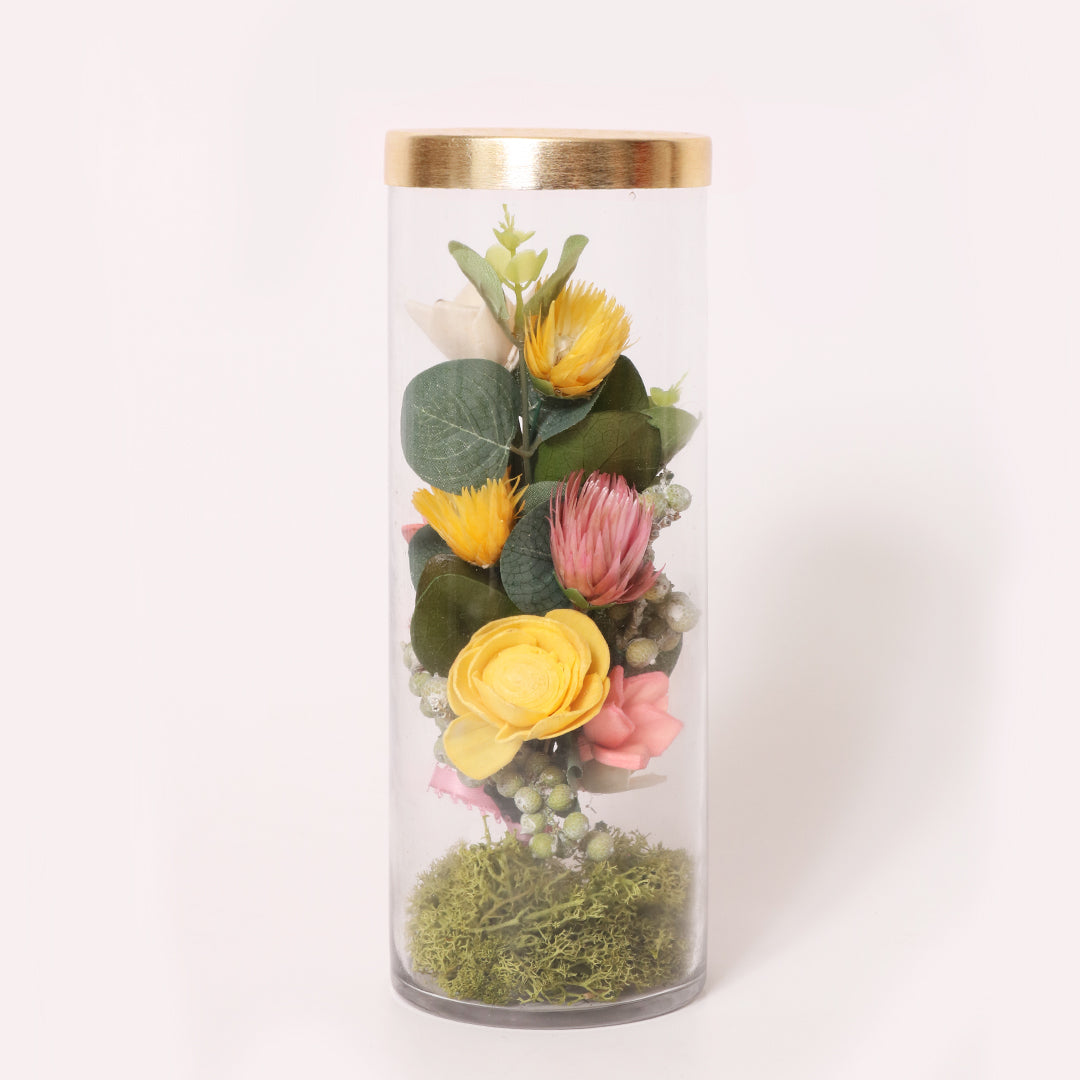 Glass Tube Floral Decor