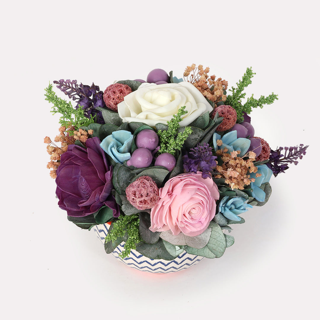 Lavender Bowl Dried Flower Arrangement