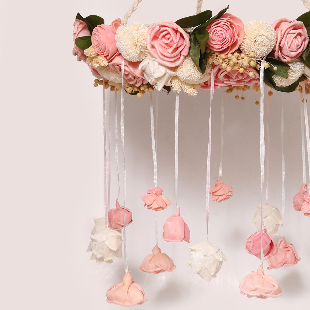 Pink Shola Rose Chandelier