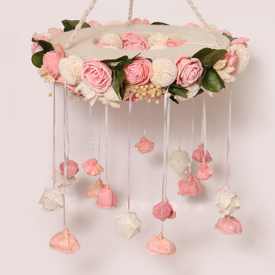 Pink Shola Rose Chandelier