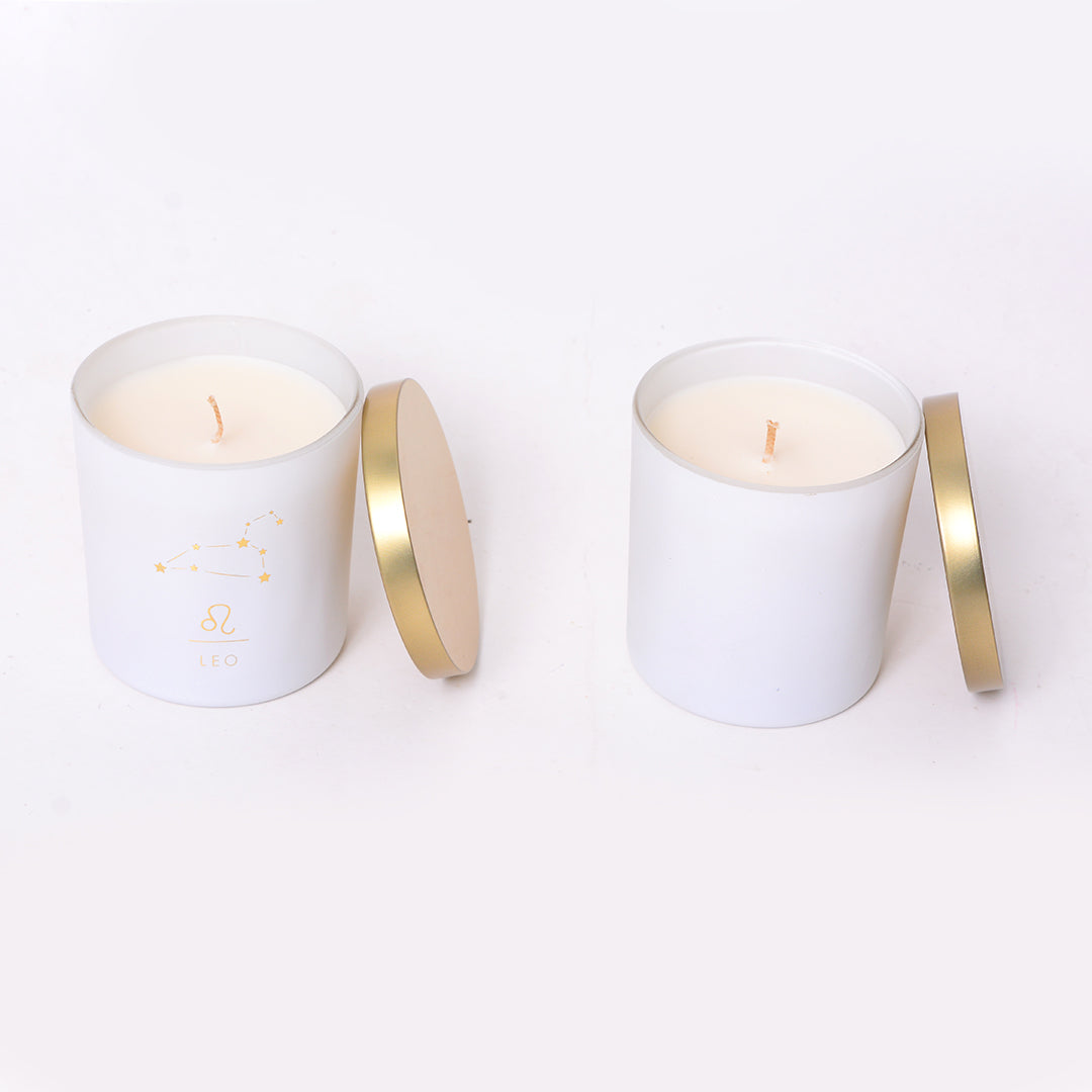 Leo Zodiac Scented Jar Candle - Set of 2