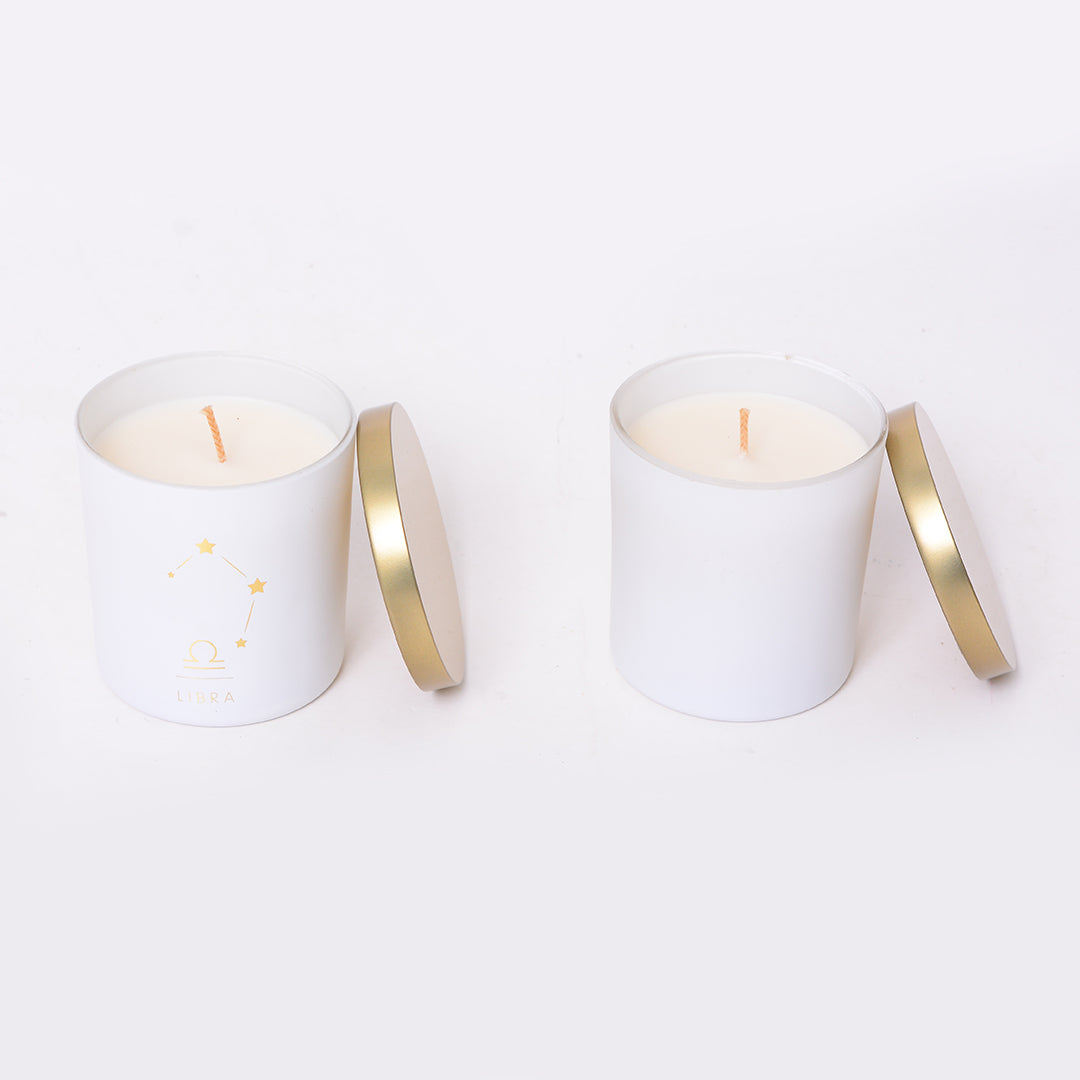 Libra Zodiac Candle - Set of 2