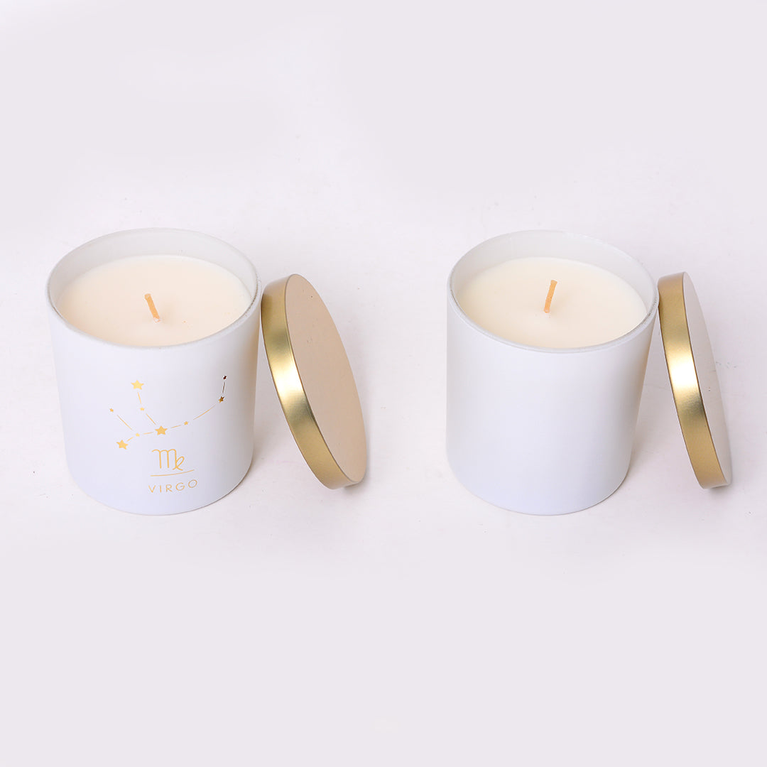 Virgo Zodiac Scented Jar Candle - Set of 2