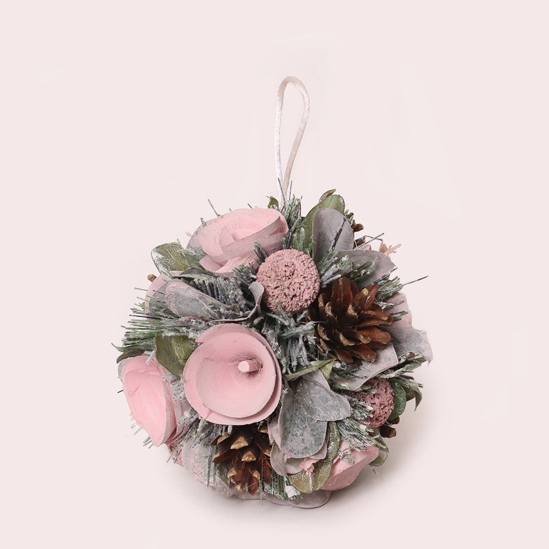 Winter Pink Bauble Decor