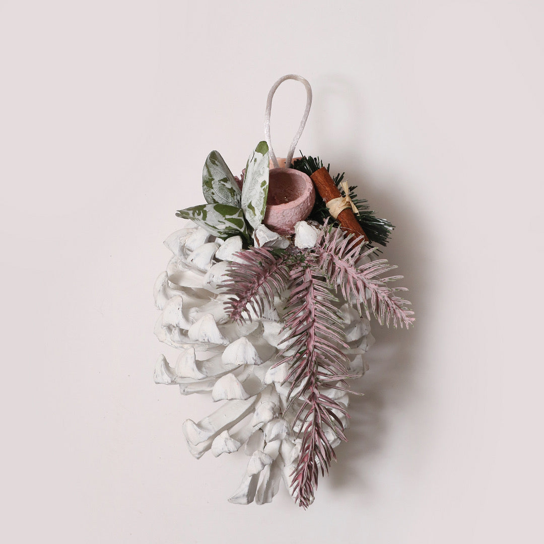 Pink Pine Cone Ornament