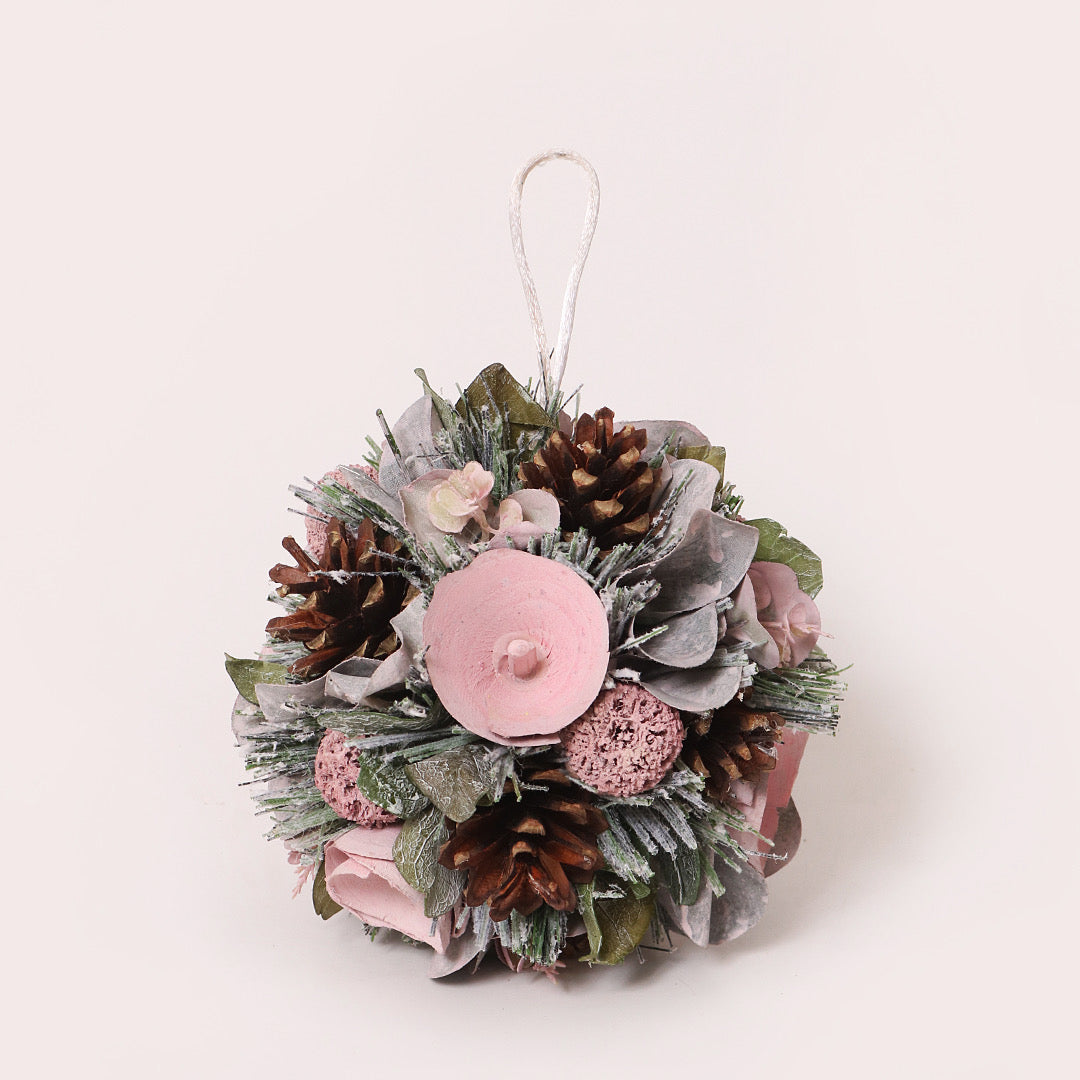 Winter Pink Bauble Decor