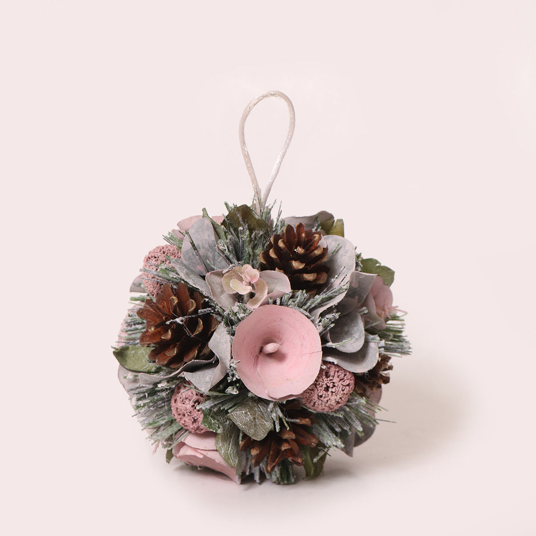 Winter Pink Bauble Decor