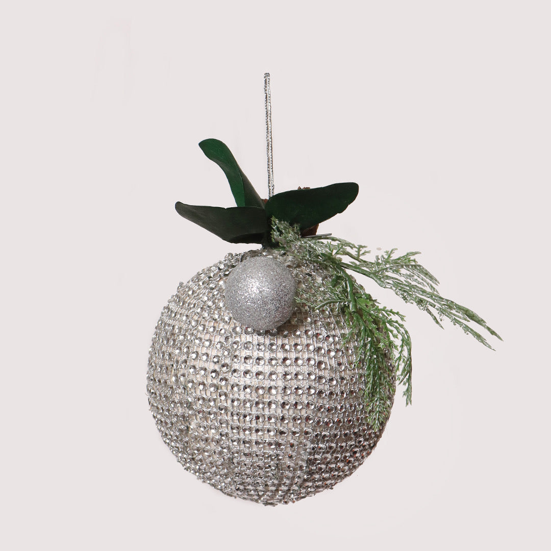 Silver Tone Bauble Decor