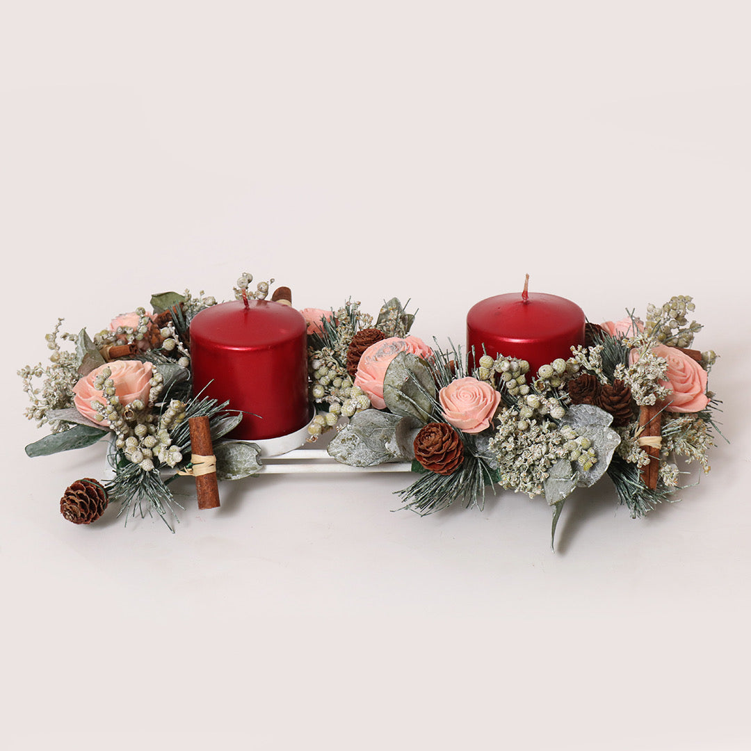 Classic Ornament Candle Holder - Pink