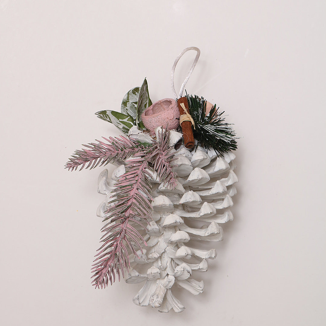 Pink Pine Cone Ornament